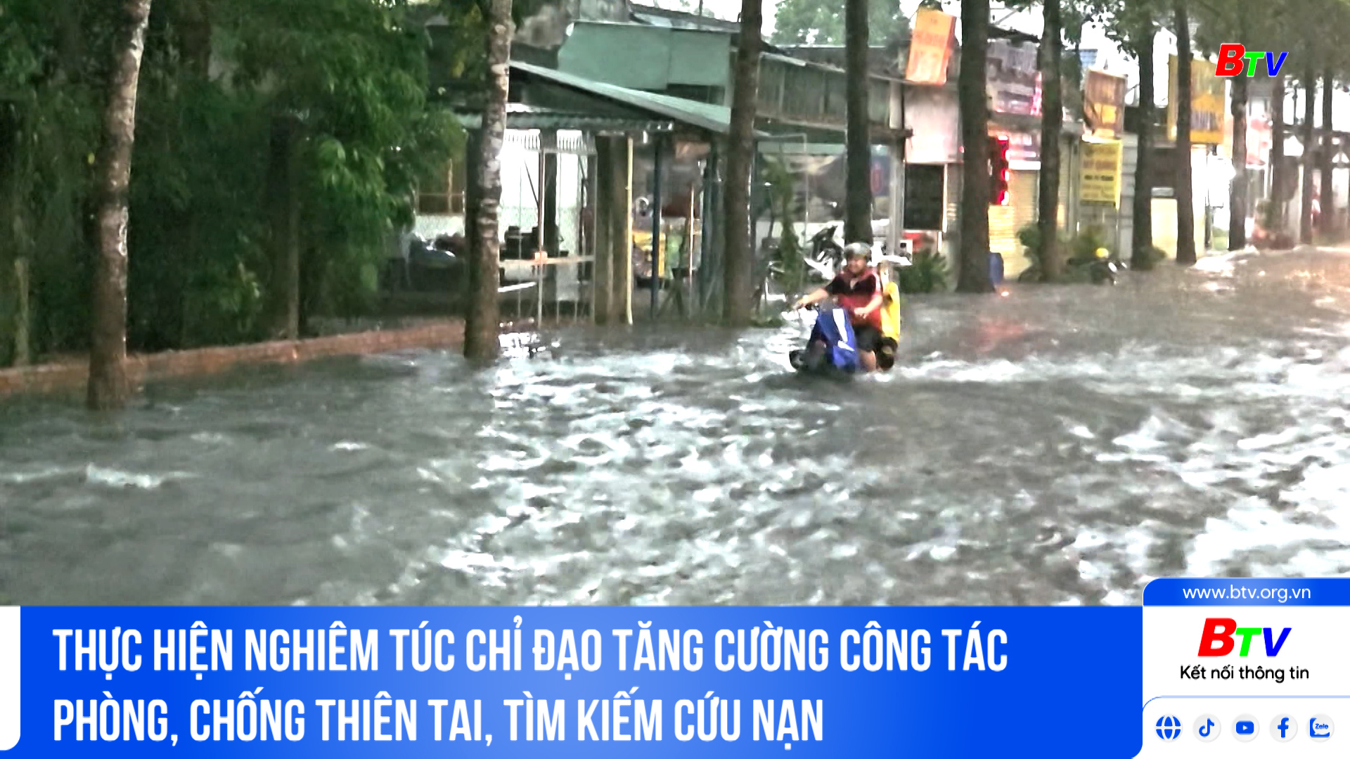 Thực hiện nghiêm túc chỉ đạo tăng cường công tác phòng, chống thiên tai, tìm kiếm cứu nạn